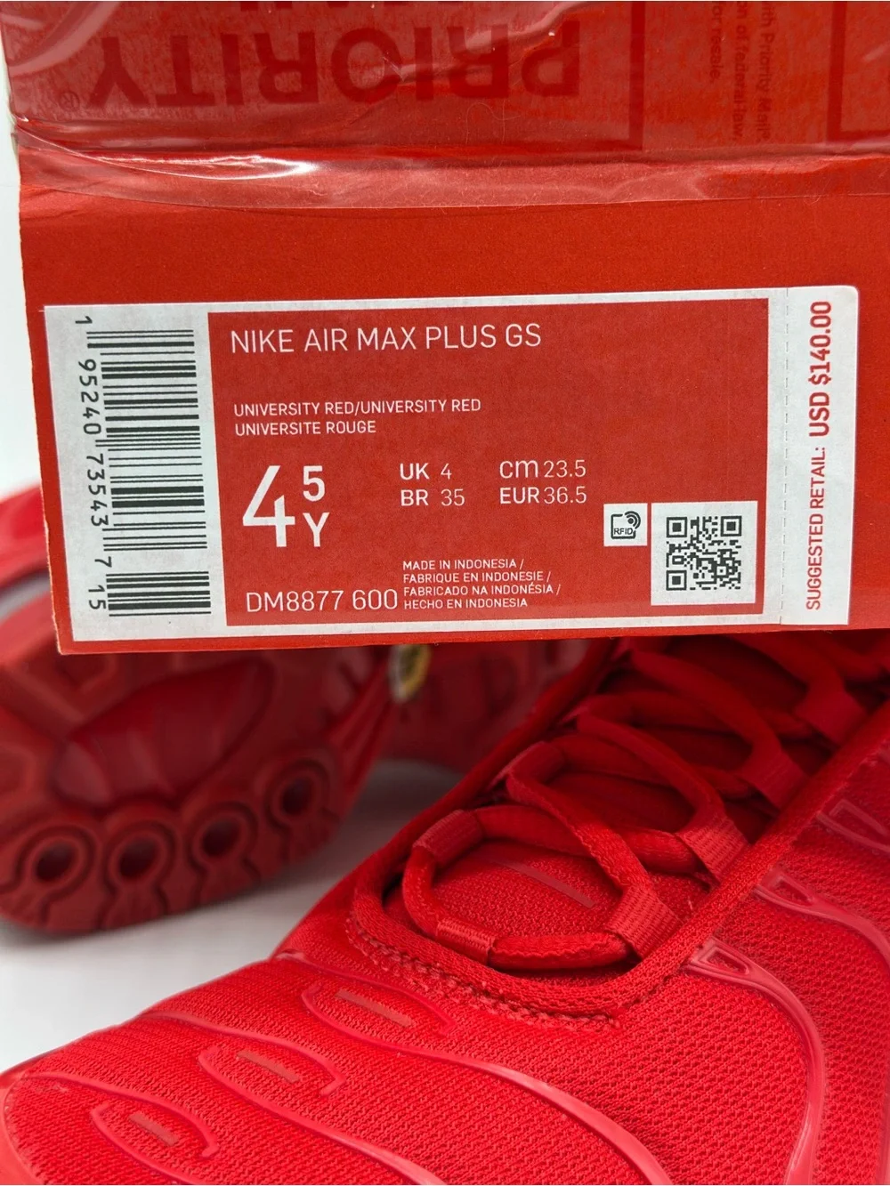 Nike Kids Red Low-Top Sneakers